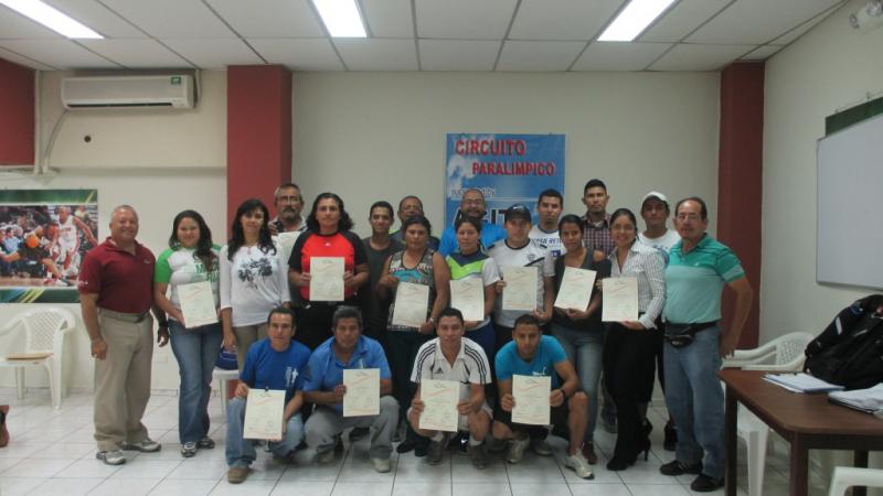 IPC Athletics’ education programme El Salvador Group shot of 21 people