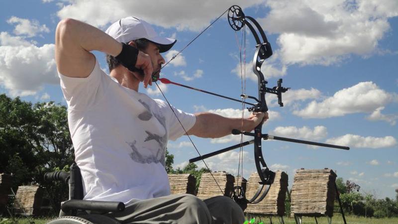 Ferderico Paolorossi Argentina's Ferderico Paolorossi in action in para-archery.