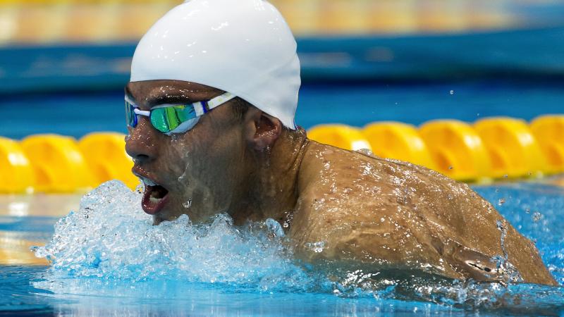 Daniel Dias Action shot of Brazil's Daniel Dias swimming