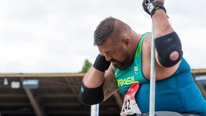 Andre Rocha - Brazil - 2018 Berlin Grand Prix Brazilian shot putter, Andre Rocha, in the cirlce preparing to throw