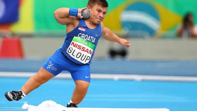Matija Sloup - Croatia - Men's Shot Put F40 - Rio 2016 Paralympic Games A short-stature competing in shot put