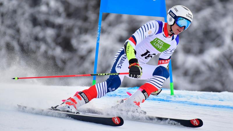 A man skiing