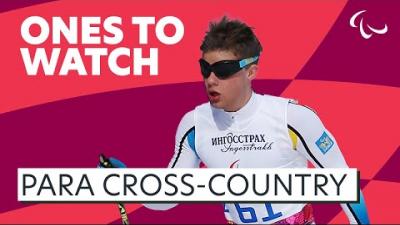Video Thumbnail of male Para alpine skiing athlete and with text "Ones to Watch Para alpine skiing".