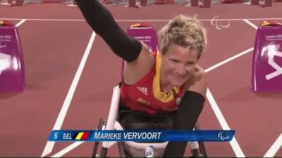 Video Thumbnail of a tribute to a Para athlete and text, "6 Belgium Marieke Vervoort."