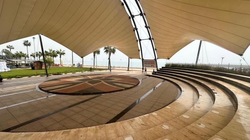 A small roofed amphitheater in Mersin, Turkiye